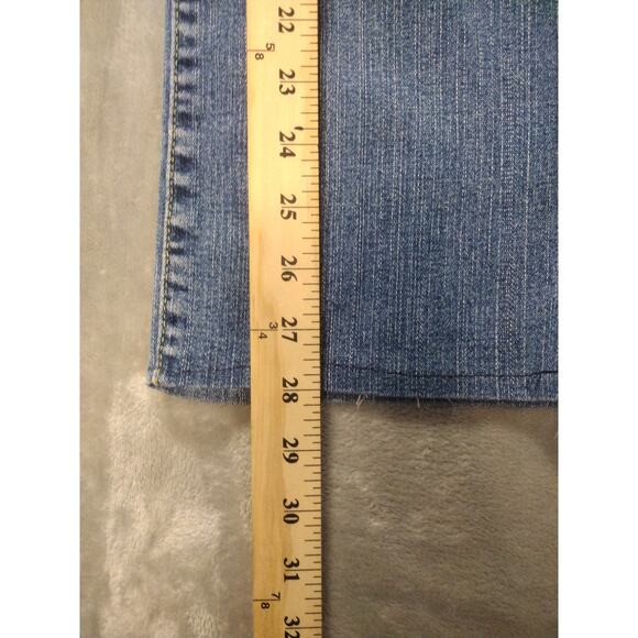 Levi's 545 Low Boot Cut Blue Jeans Women's 12M Medium Wash Altered Hem - Picture 10 of 10